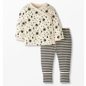 Hanna Andersson Baby Layette Wrap Top & Wiggle Pants Set